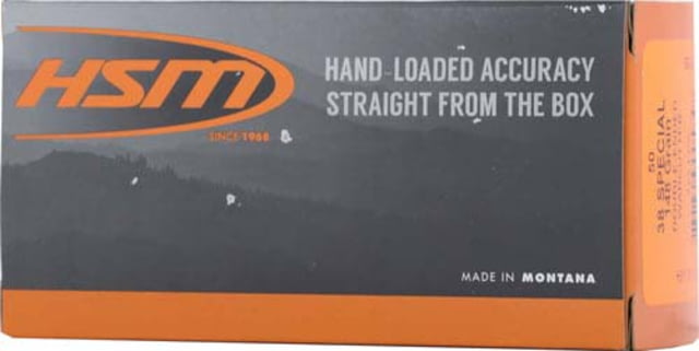 HSM Ammunition .38 Special 158 Grain Hard Cast Semi Wadcutter Pistol Ammo 50 Rounds Ammunition .38 Special 158 Grain Hard Cast Semi Wadcutter Pistol 50 Rounds Ammo