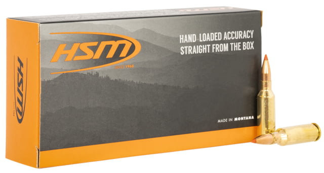HSM Ammunition HSM Centerfire Rifle V-Max 6mm ARC 75 gr Jacketed Hollow Point JHP 20 Per Box/ 25 Cs