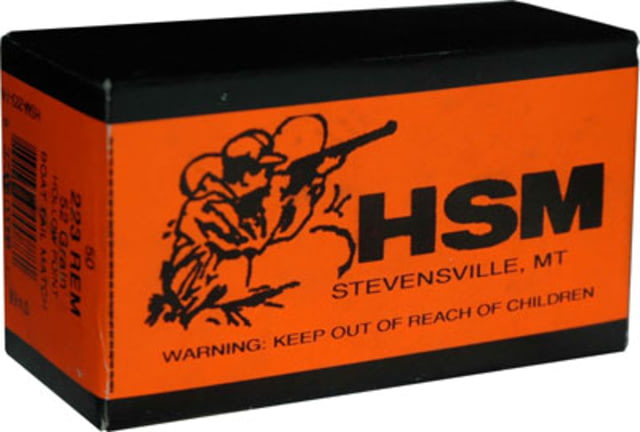 Hsm Ammunition Hsm Ammo .223 52gr. Hpbt Hornady Match 50-pack - Hsm Ammunition