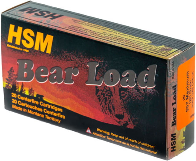 Hsm Ammunition Hsm Bear Ammo .357 Maximum 180gr Rnfp Gas Check 20-pack - Hsm Ammunition