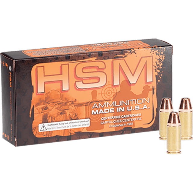 HSM Ammunition Self Defense .357 Magnum 125 Grain Hollow Point Brass Cased Centerfire Pistol Ammo 50 Rounds  Ammunition Self Defense .357 Magnum 125 Grain Hollow Point Brass Cased Centerfire Pistol 50 Rounds Ammo