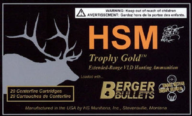 HSM  Trophy Gold 6.5x55 Swedish 140 Gr Match Very Low Drag - Hsm Ammunition