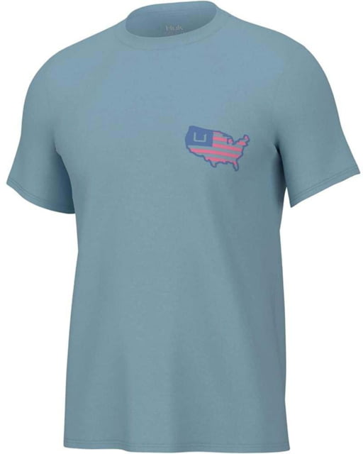 HUK Performance Fishing American Huk Tee - Men's Crystal Blue Large