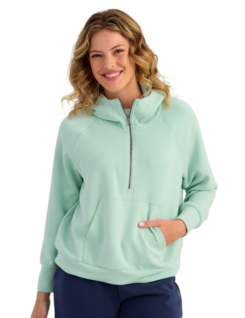 HUK Performance Fishing Bayside 1/2 Zip Hoodie - Women's Seafoam Mist Large