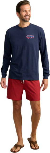 HUK Performance Fishing Graphic Long Sleeve Tee - Men's Naval Academy Extra Large