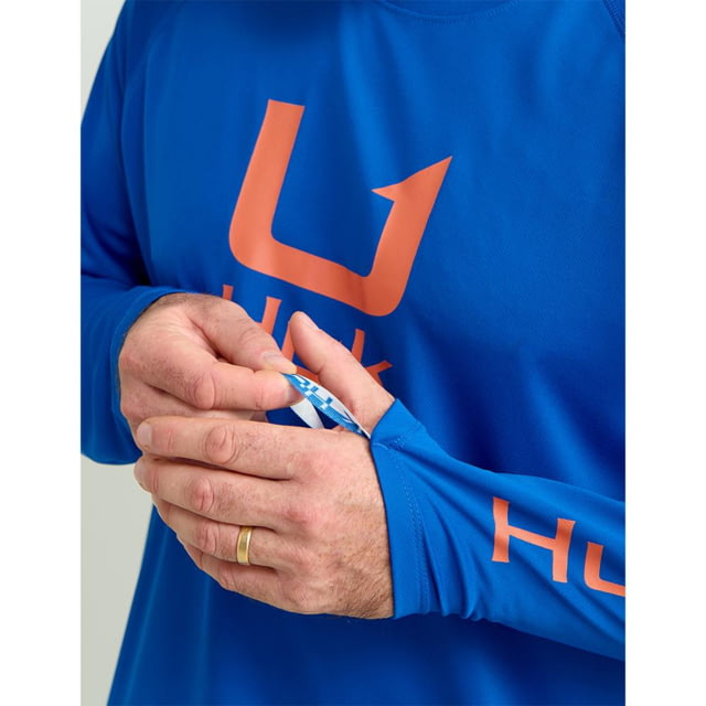 HUK Performance Fishing Huk Icon Crew Long Sleeve Shirt Fresh Salmon XL E13EC917 AT
