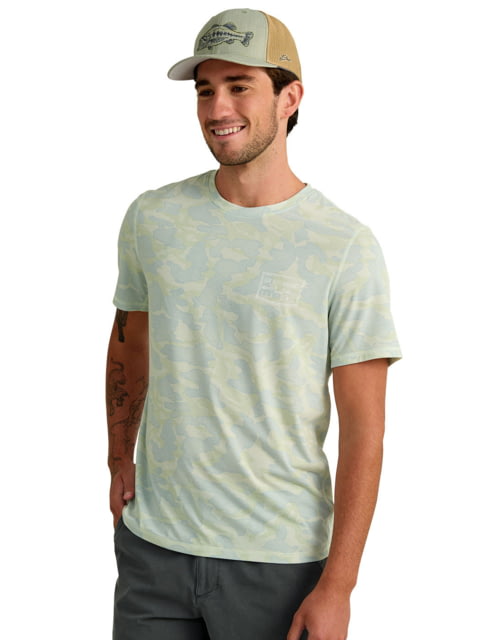HUK Performance Fishing Drift Printed Short Sleeve Crew - Men's Pale Algae Large