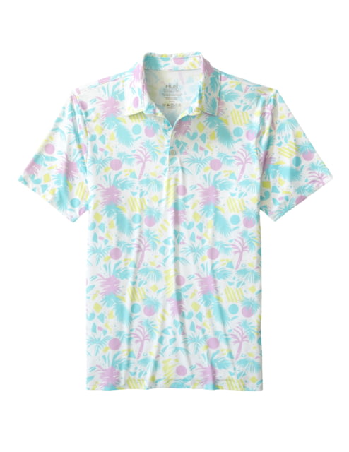 HUK Performance Fishing Pursuit Printed Polo - Men's White 7 Extra Large
