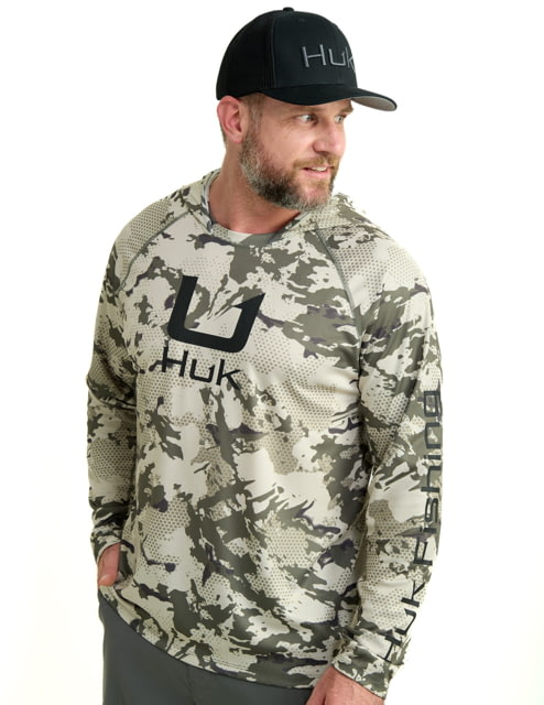 HUK Performance Fishing Icon Kc Printed Hoodie Moss2 Extra Large