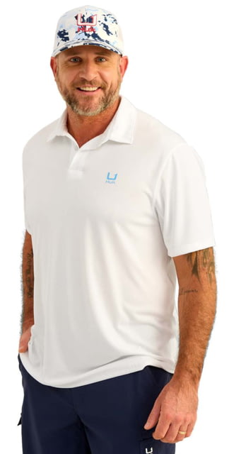 Huk Performance Fishing HUK Performance Fishing Icon Performance Polo - Men's White Extra Large - $55.00 at Optics Planet
