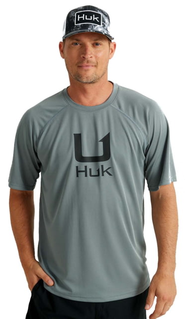 HUK Performance Fishing Icon Short Sleeve Performance Crew - Men's Night Owl Extra Large