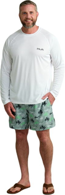 HUK Performance Fishing KC Pursuit Graphic Crew - Men's White Extra Large