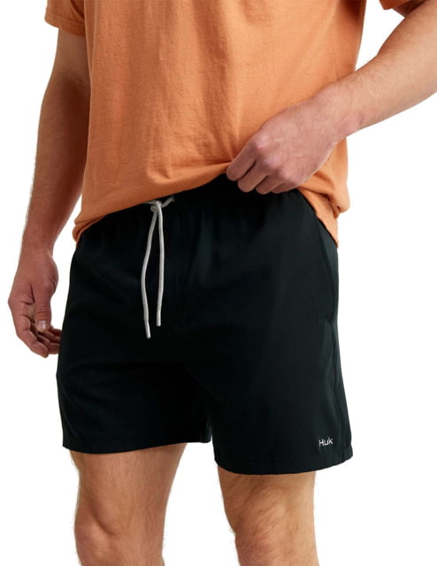 HUK Performance Fishing Pursuit Printed Volley Short - Men's Black Medium