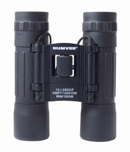 Humvee 12x25 Compact Binocular - Black HMV-B-12X25B - Humvee