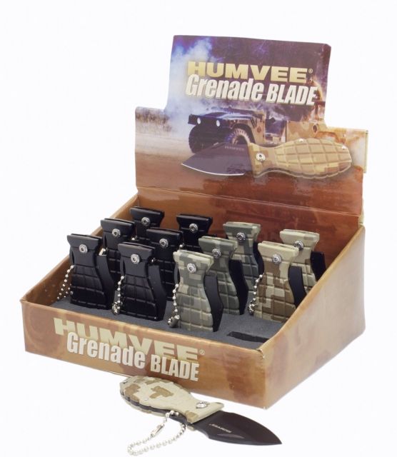 Humvee Grenade Knife Display Pack of 12 HMVDBGRENADE - Humvee