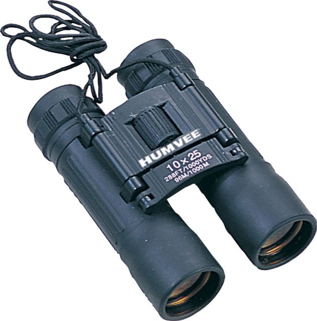 Humvee Rubber Armor Coated 10x25 Binoculars HMV1025B - Humvee