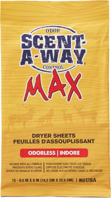 Hunters Specialties Scent-A-Way Max Odorless Dryer Sheets 15pk