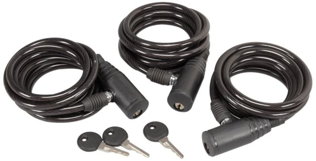 Hunters Specialties Cable Lock w/Key Lock 6ft 3pk Black - Hunters Specialties