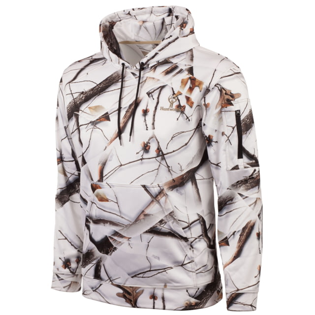 Huntworth Huntworth Harrison Performance Fleece Hunting Hoodie - Mens Snow Camo Brown Large - $61.99 at Optics Planet