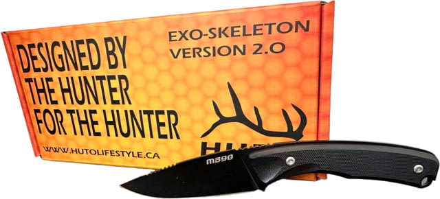 Huto Lifestyle Exo-Skeleton M390 2.0 3 in Knive Parkarized Finish Black - Huto Lifestyle