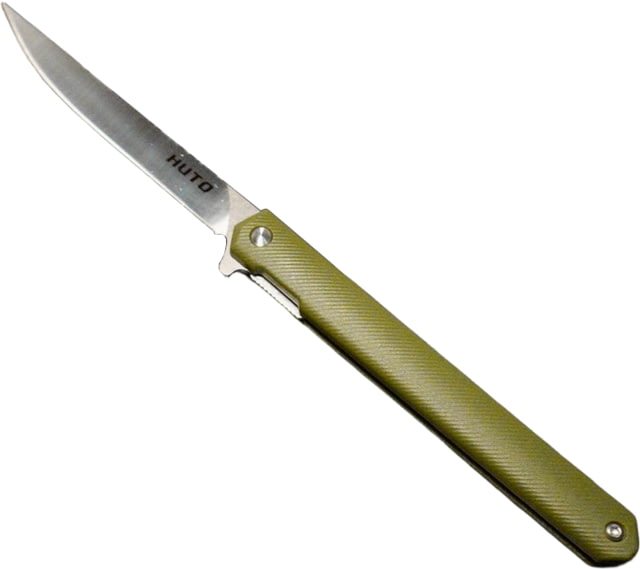 Huto Lifestyle Finisher Folding Hard Blade Skinner Knife Army Green - Huto Lifestyle