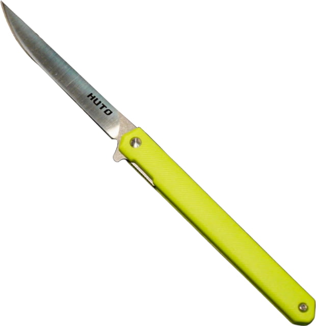 Huto Lifestyle Finisher Folding Hard Blade Skinner Knife Lime Green - Huto Lifestyle