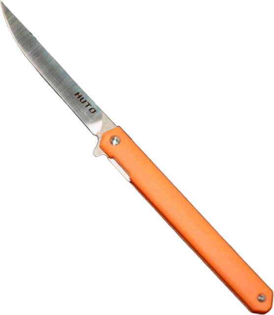 Huto Lifestyle Finisher Folding Hard Blade Skinner Knife Orange - Huto Lifestyle