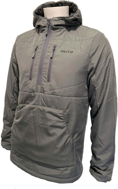 Huto Lifestyle Fuzzy Fleece Hoodie w/Nylon Outer Shell Grey 3XL - Huto Lifestyle