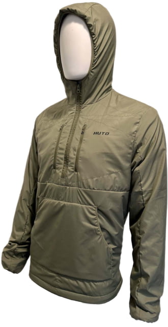Huto Lifestyle Fuzzy Fleece Hoodie w/Nylon Outer Shell Ranger Green Small - Huto Lifestyle