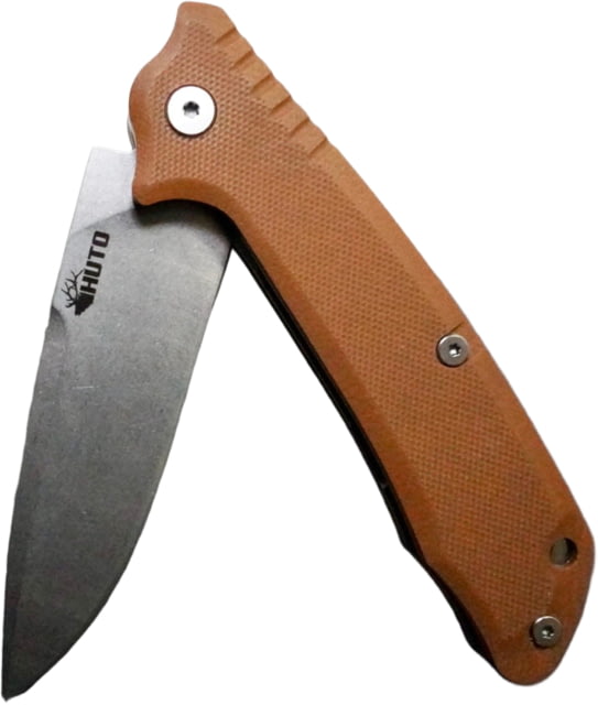 Huto Lifestyle Hunt Harder Folding Hard Blade Knife Brown - Huto Lifestyle
