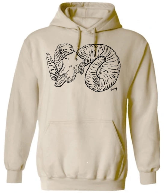Huto Lifestyle Limited Edition Simsy Ram Artwork Logo Hoodie Off White Extra Large - Huto Lifestyle