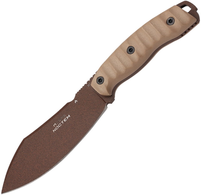 Hydra Knives Noctem Fixed Blade Knife 10.25in Overall 5.5in Copper Oxide K110 Tool Steel Blade Tan Sculpted G10 Handle Tan Kydex Belt Sheath - Hydra Knives