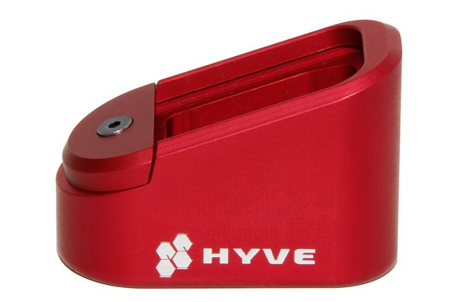 HYVE Technologies Magazine Extension Base Pad Glock 17/34 Red Small