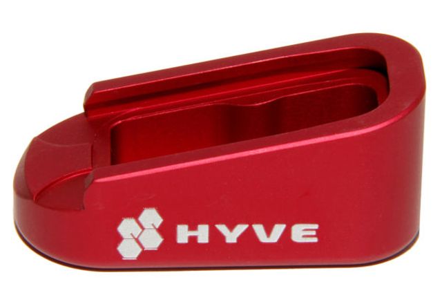 HYVE Technologies Magazine Extension Base Pad Glock 43 1-Round Red Small - Hyve Technologies