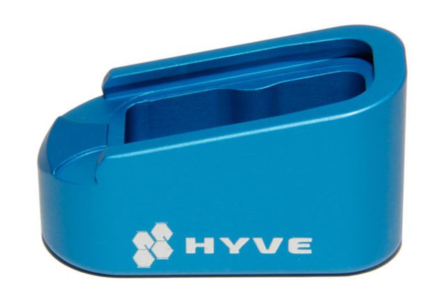 USED HYVE Technologies Magazine Extension Base Pad Glock 43 2-Round Blue Small G43-E2-4 EDEMO1 Condition Parts Only/Salvage Defective - Hyve Technologies