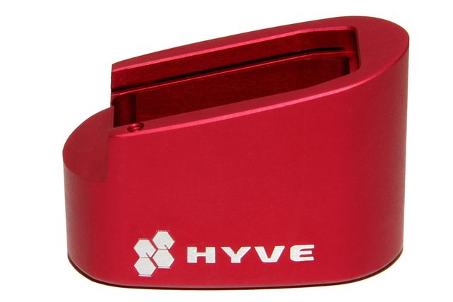 USED HYVE Technologies Magazine Extension Base Pad Smith & Wesson M&P Shield .45 1-Round Red Small S45-E1-2 EDEMO1 Condition Parts Only/Salvage - Hyve Technologies