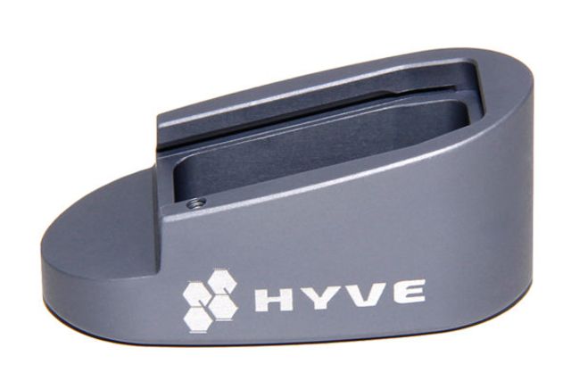 HYVE Technologies Magazine Extension Base Pad Smith & Wesson M&P Shield 9mm 7-Round Mag 1-Round Gray Small - Hyve Technologies