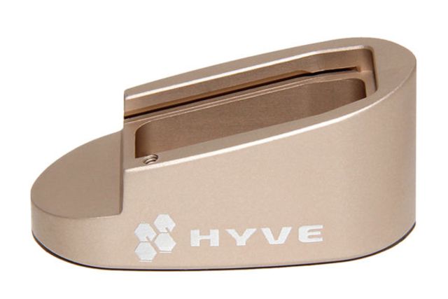 HYVE Technologies Magazine Extension Base Pad Smith & Wesson M&P Shield 9mm 7-Round Mag 1-Round Tan Small - Hyve Technologies
