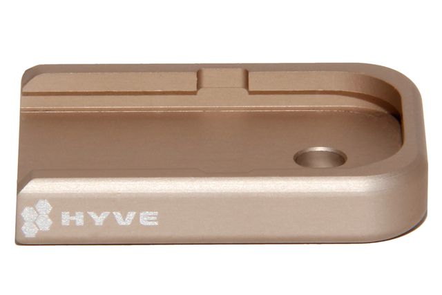 HYVE Technologies Small Magazine Base Pad Glock 9mm/.40 cal/.357 Double Stack Magazines Tan Small - Hyve Technologies