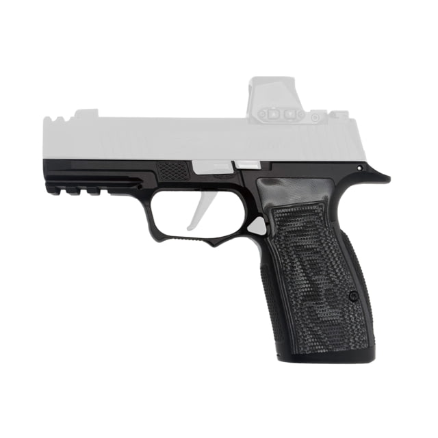Icarus Precision A.C.E. AXG Grip Module Fits Sig P365 X-Macro/XL Aluminum Construction Anodized Finish Black Hogue Black G10 Grip Panels 365 AXG MACRO - Icarus Precision