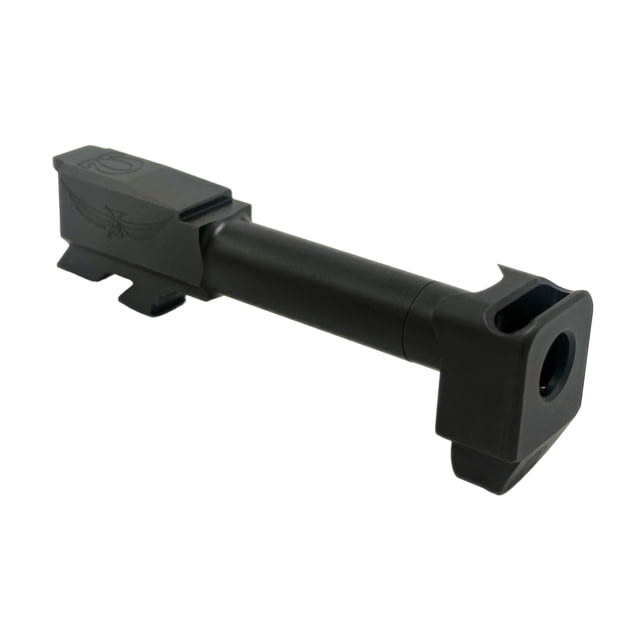 Icarus Precision Omega Comp/Barrel 9MM Fits Glock 43X OEM Slides Nitride Finish Black Includes Barrel and Compensator G5 43X COMP BLK - Icarus Precision