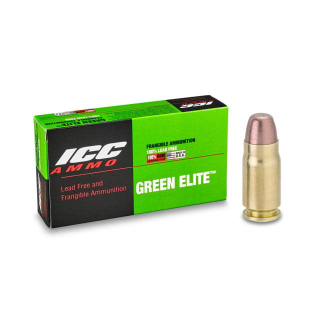 ICC Ammo .357 SIG 100 Grain Frangible Flat Point Brass Pistol Ammunition 50 Rounds - Icc Ammo