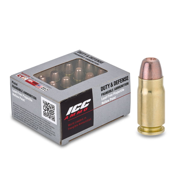 ICC Ammo .357 SIG 100 Grain Frangible Hollow Point Brass Pistol Ammunition 50 Rounds - Icc Ammo