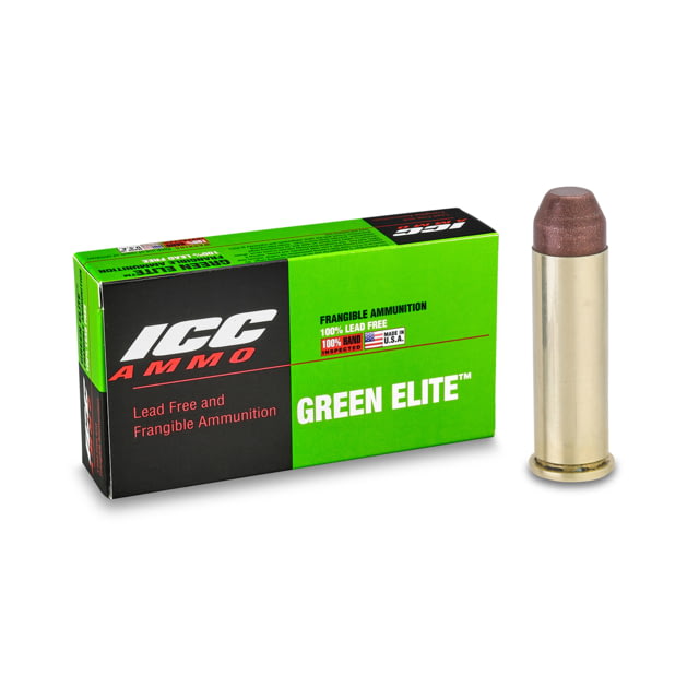 ICC Ammo Green Elite .38 SPL 100 Grain Frangible Flat Point Brass Pistol Ammunition 50 Rounds - Icc Ammo