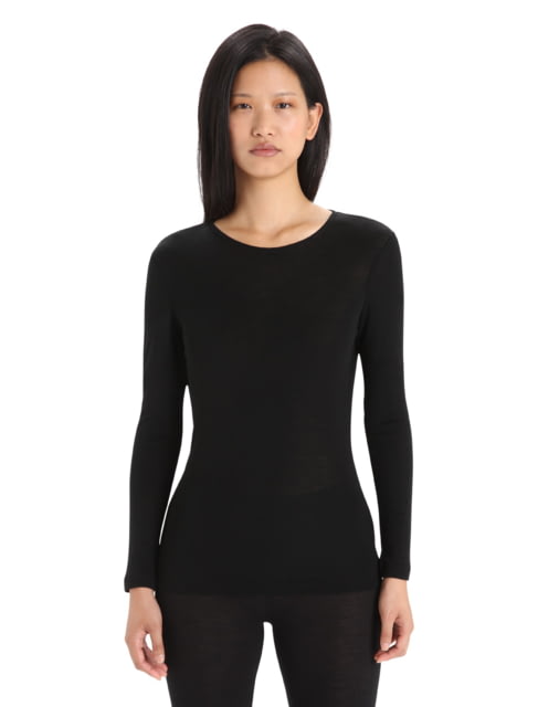 Icebreaker 175 Everyday Long Sleeve Crewe Thermal Top - Womens Black Extra Large