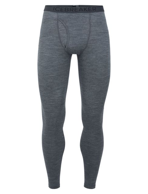 Icebreaker 200 Oasis Leggings w/ Fly - Mens Gritstone Heather Medium