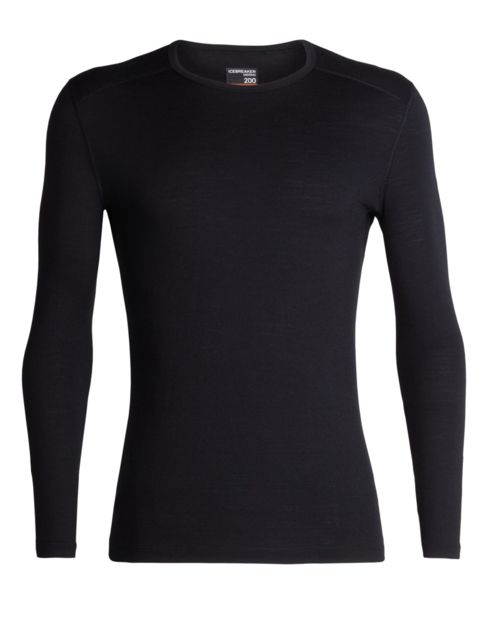 Icebreaker Merino 200 Oasis LS Crewe - Men's Black Large
