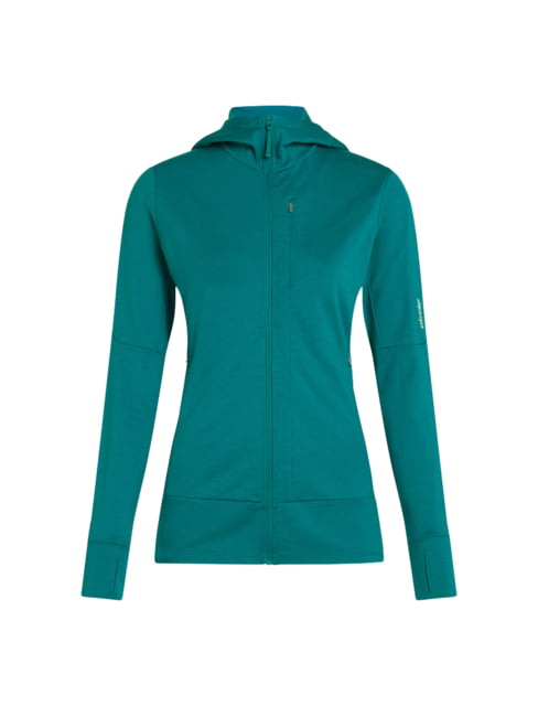 Icebreaker Merino 260 Quantum Long Sleeve Zip Hoodie - Women's Tidal Teal Medium