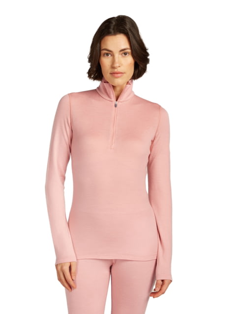 Icebreaker Merino 260 Tech Long Sleeve Half Zip Thermal Top - Women's Blush Large