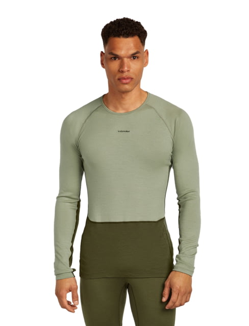 Icebreaker Merino 260 ZoneKnit Long Sleeve Crew Thermal Top - Men's Loden/Lichen/CB Extra Large
